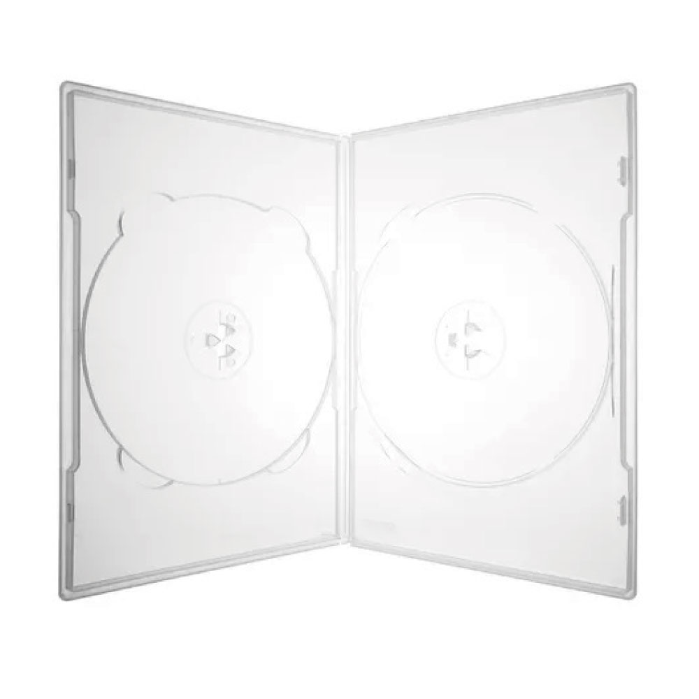 Caja Plastica Transparente Doble Para Dvd