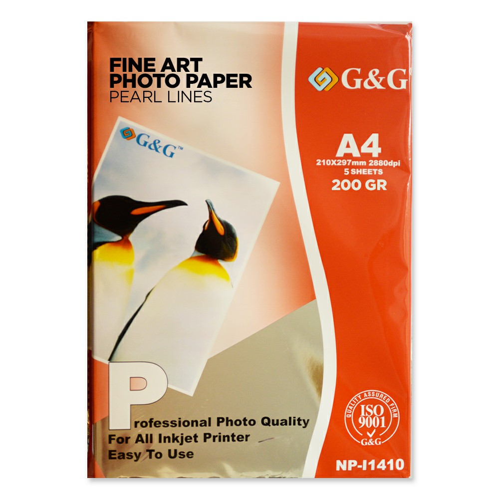 G&g A4 200 Grs Texturado Perla X 5 Hojas