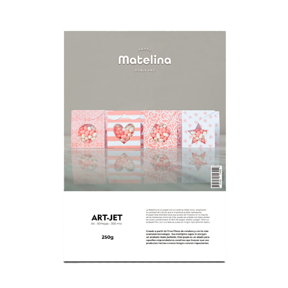 Art-jet A4 250 Grs Matelina Bifaz X 50 Hojas