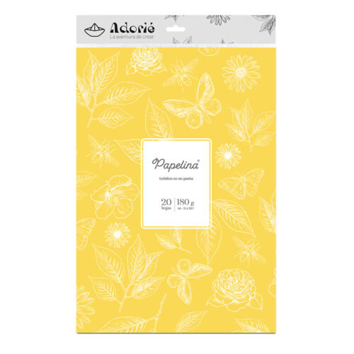 Adorie A4 180 Grs Papelina Amarillo Girasol X 20 Hojas