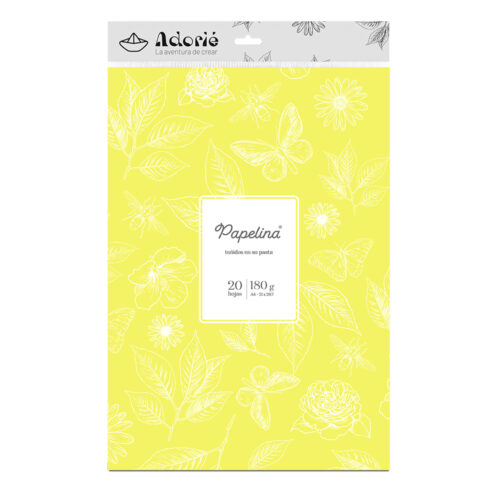Adorie A4 180 Grs Papelina Amarillo Patito X 20 Hojas