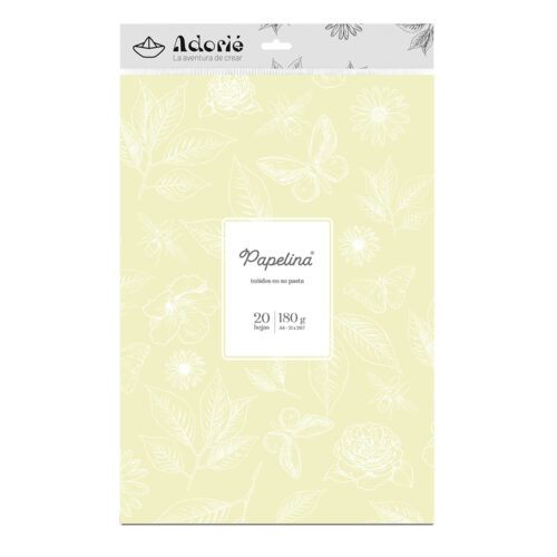 Adorie A4 180 Grs Papelina Crema Marfil X 20 Hojas