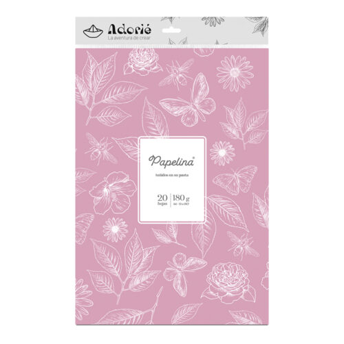 Adorie A4 180 Grs Papelina Rosa Rubor X 20 Hojas