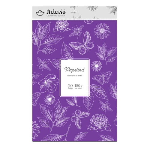 Adorie A4 180 Grs Papelina Ultra Violeta X 20 Hojas