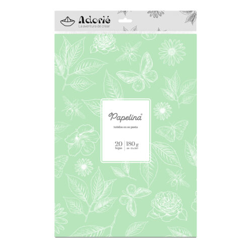 Adorie A4 180 Grs Papelina Verde Pastel X 20 Hojas