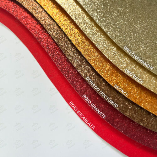 Adorie A4 230 Grs Gliterina Oro Champagne X 20 Hojas - Image 2