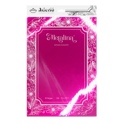 Adorie A4 230 Grs Metalina Rosa Radiante X 10 Hojas