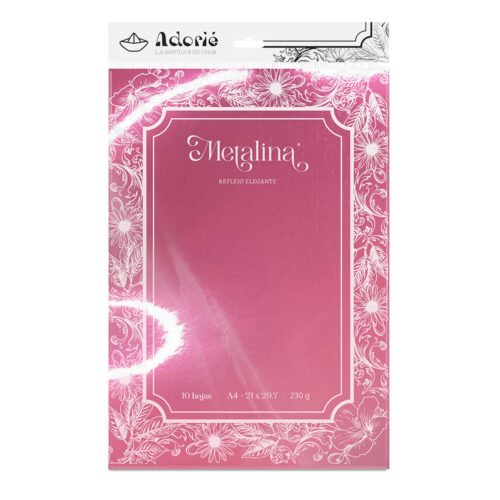 Adorie A4 230 Grs Metalina Malva Lila X 10 Hojas