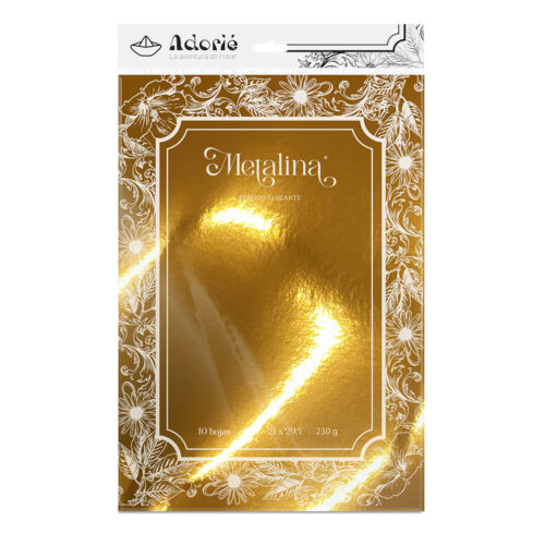Adorie A4 230 Grs Metalina Dorado Chita X 10 Hojas