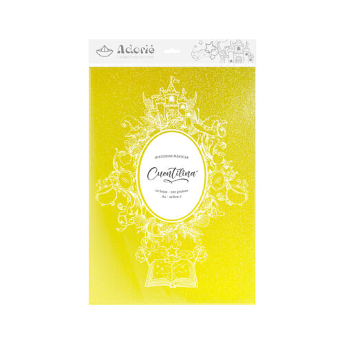 Adorie A4 230 Grs Cuentilina Amarillo Del Tesoro X10 Hojas