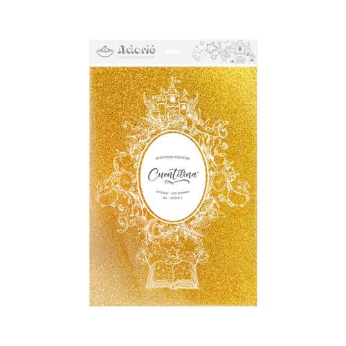 Adorie A4 230 Grs Cuentilina Oro Anillo Encantad X10 Hojas