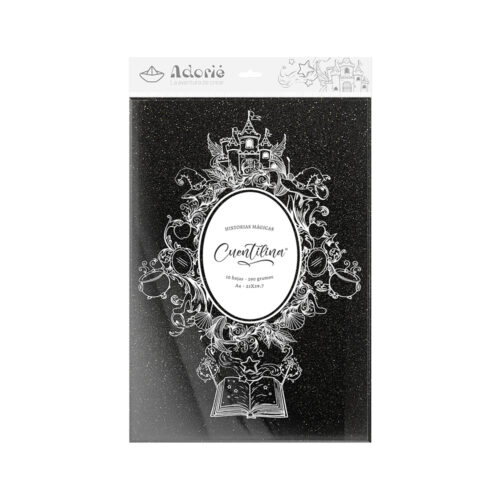 Adorie A4 230 Grs Cuentilina Negro Torre Embrujada X10 Hojas