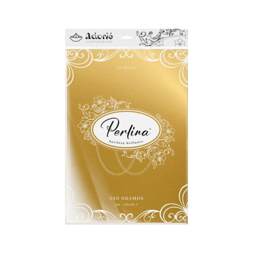 Adorie A4 230 Grs Perlina Oro Oscuro X20 Hojas