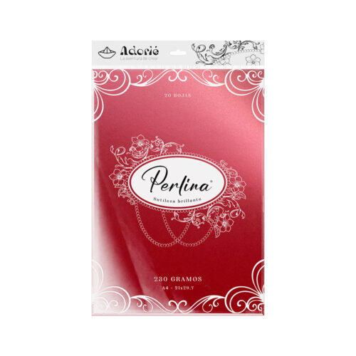 Adorie A4 230 Grs Perlina Rojo X20 Hojas