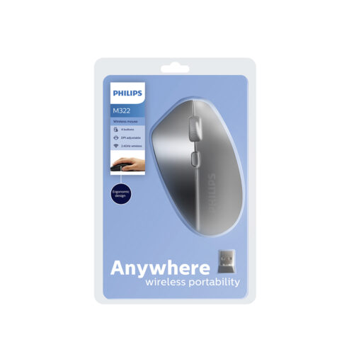 Mouse Philips Wireless M322 Negro - Image 3