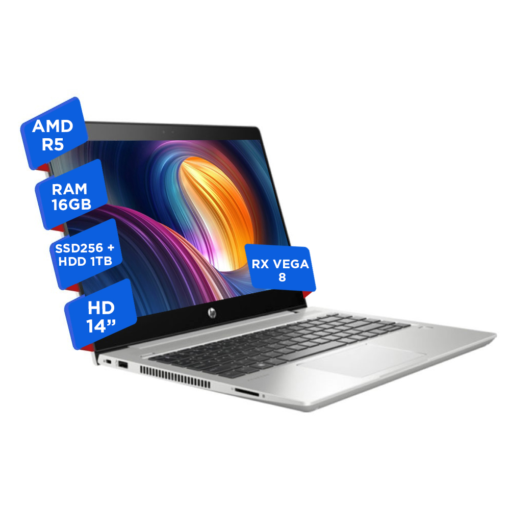 Hp Probook 445 R5-3500u 16g 256 Ssd + 1tb Hdd 14 Windows 10 Pro