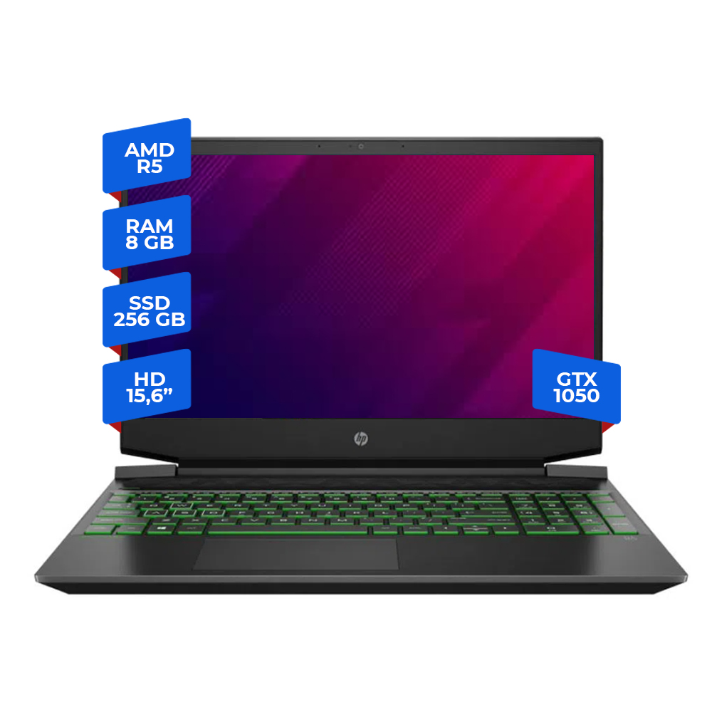 Hp Pavilion Gaming 15ec1035la R5-4600h 8gb 256ssd 15.6 Gtx1050 3gb Windows 10 Ho