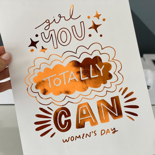 Transfer Foil Metalico Azul 32cmx500cm - Image 2