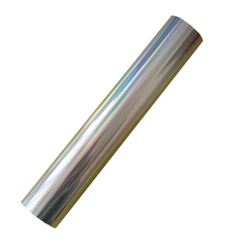 Transfer Foil Metalico Holografico Plateado Rainbow 32cmx500cm