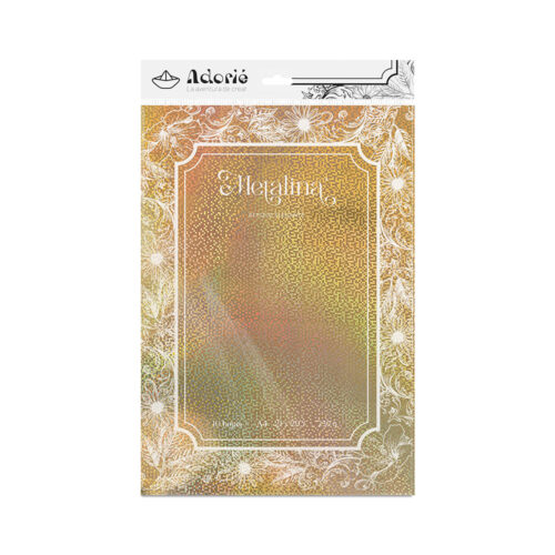Adorie A4 230 Grs Metalina Confeti Dorado X 10 Hojas