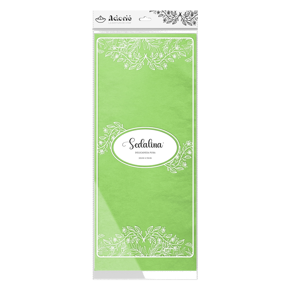 Adorie 50x70 Sedalina Verde Pastel X 25 Hojas