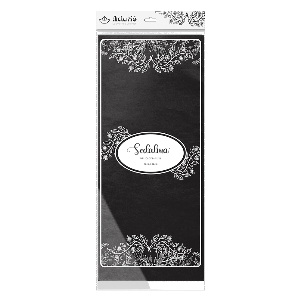 Adorie 50x70 Sedalina Negro X 25 Hojas