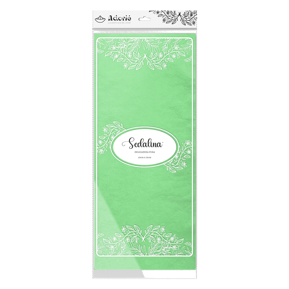 Adorie 50x70 Sedalina Verde Palido X 25 Hojas