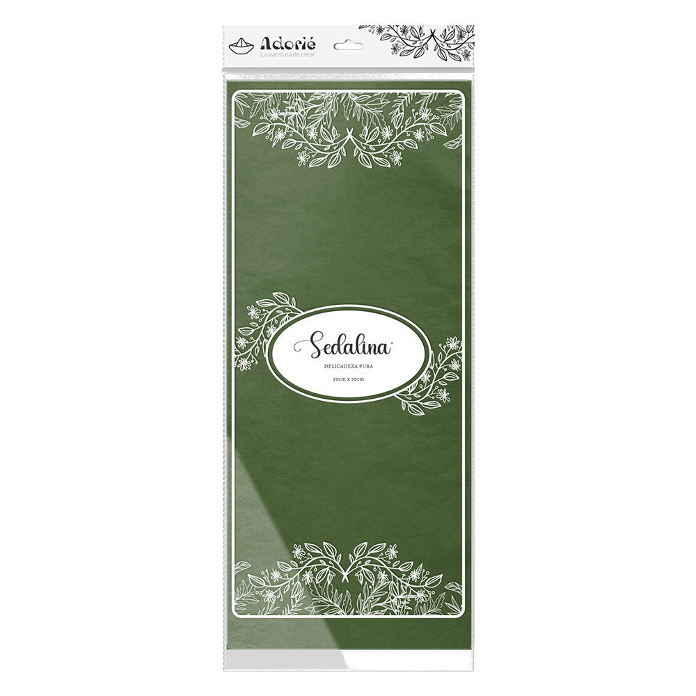 Adorie 50x70 Sedalina Verde Musgo X 25 Hojas