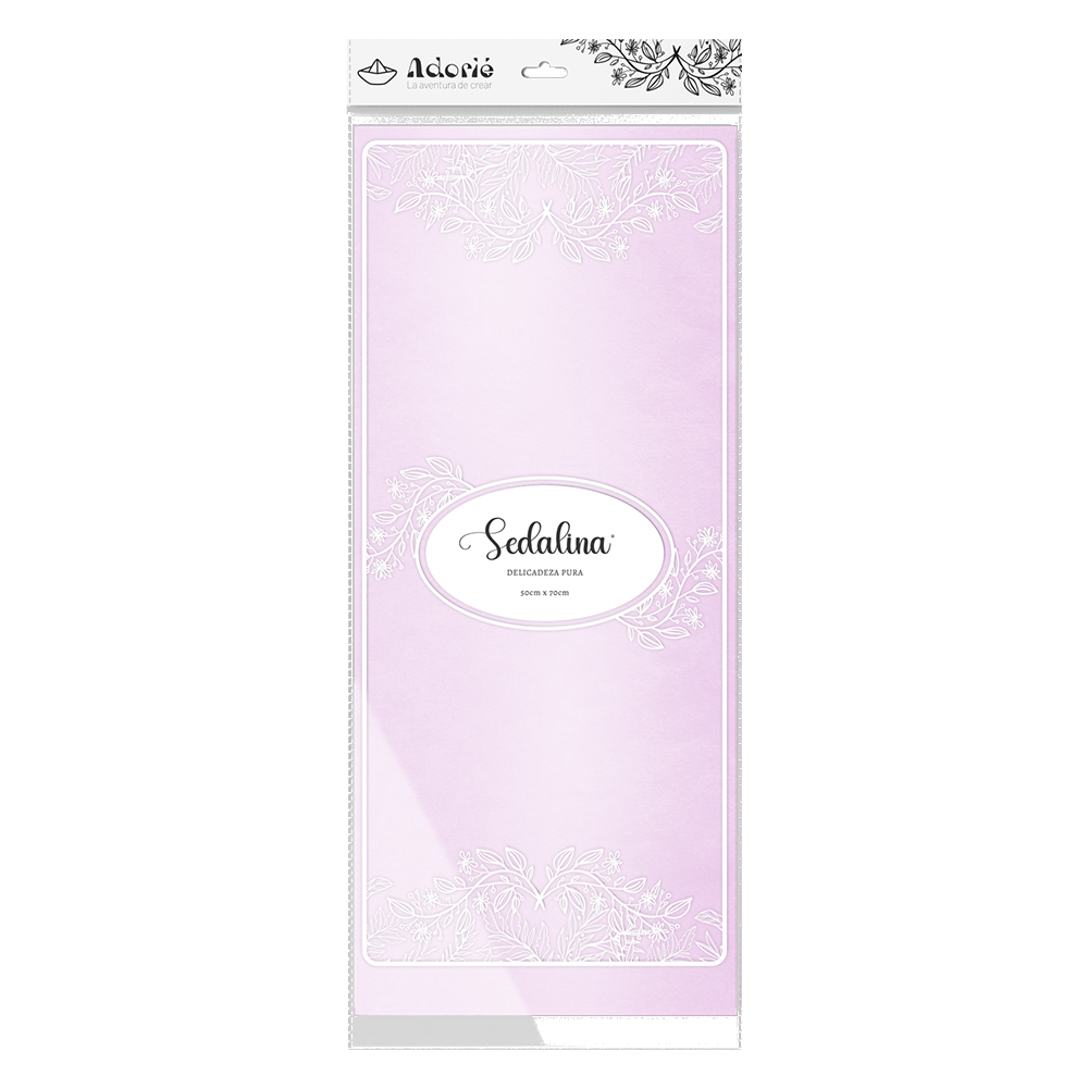 Adorie 50x70 Sedalina Rosa Perlado X 25 Hojas